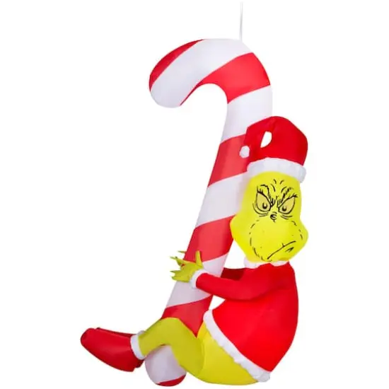 4.5ft. Airblown&reg; Inflatable Christmas Hanging Grinch with Candy Cane {1}