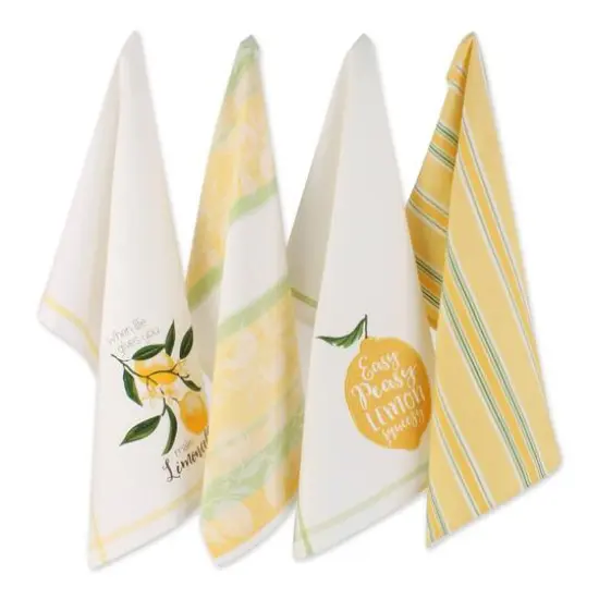 DII&reg; Lemon Bliss Kitchen Textiles Dishtowel Set {1}