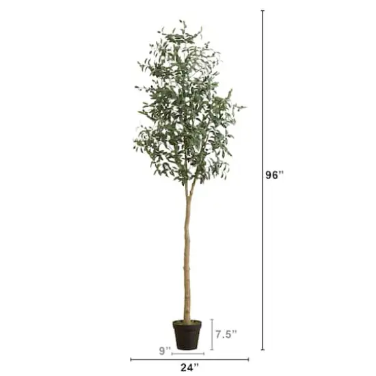 8ft. Potted Artificial Olive Tree {5}