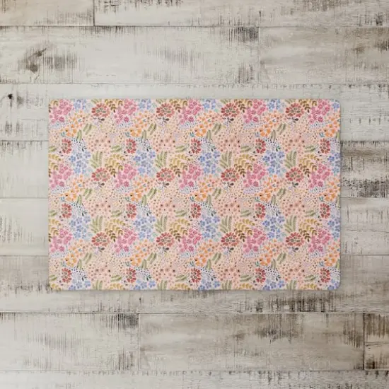 Wild Flower Floral Floor Mat Pink {3}