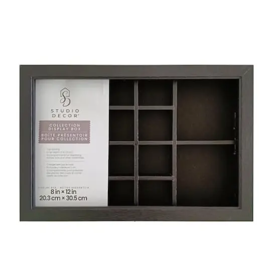 8" x 12" Black Collection Display Box by Studio D&eacute;cor&reg; {6}