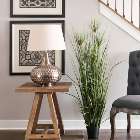 4ft. Potted Artificial Green Brushed Grass {3}