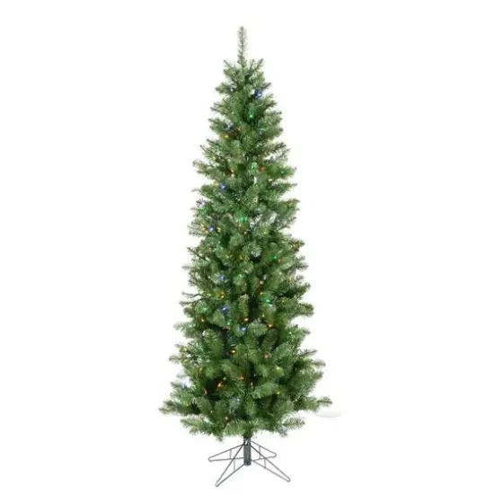 7.5ft. Pre-Lit Salem Pine Artificial Christmas Tree, Multicolor Dura-Lit&reg; LED Lights {1}