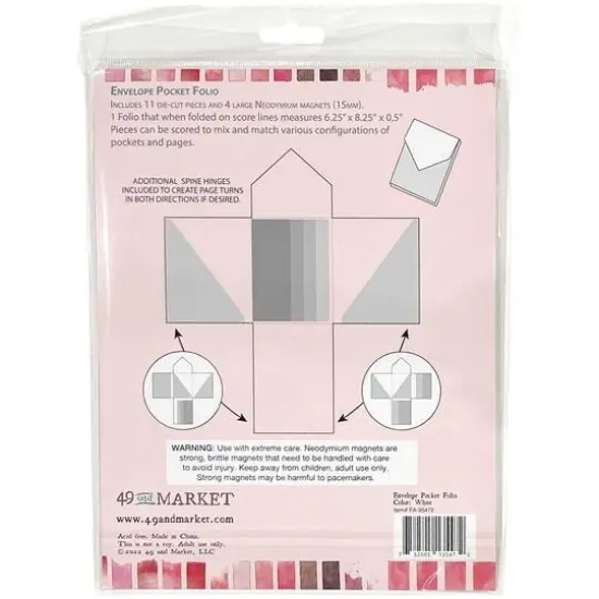 49 And Market Foundations White Envelope Pocket Folio Set, 6'' x 8'' {4}