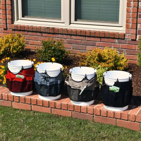 Household Essentials 19" Bucket Caddy with Trim Black {5}