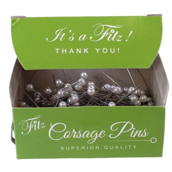 Fitz 1.5" Round-Head Corsage Pins, 144ct. Pearl {1}