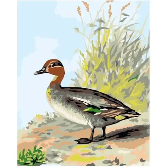 8" x 10" Vintage Duck Paint-by-Number Kit with Wood Display Hanger by Artist's Loft&reg; {1}