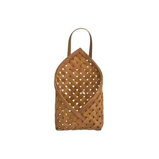 Woven Bamboo Basket Wall Pocket Set {5}