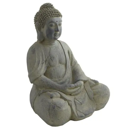 19.75" Gray Buddha Statue {4}