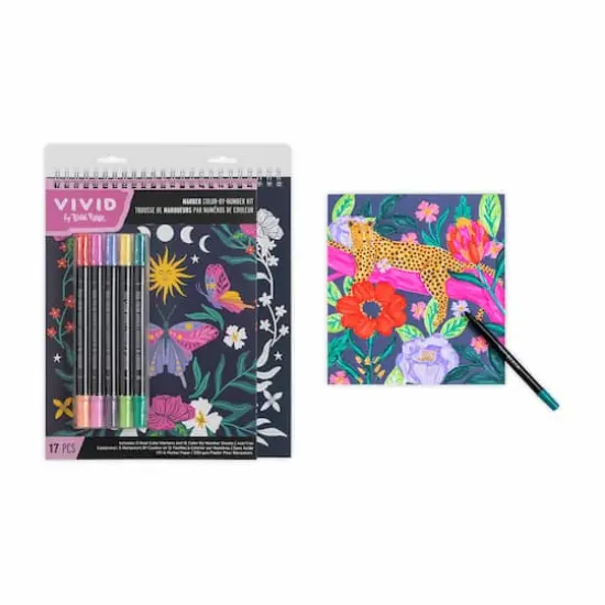 VIVID by Brea Reese&reg; Botanical Marker Color-by-Number Kit {3}
