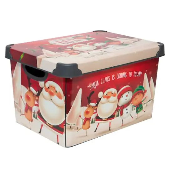 Simplify Santa Clause is Coming to Town Storage Tote Bin {1}