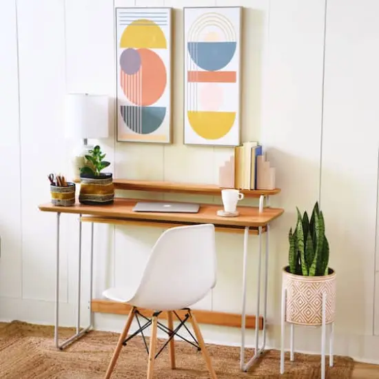 Hello Honey® White & Terracotta Boho Embossed Metal Planters with Stands Set {5}