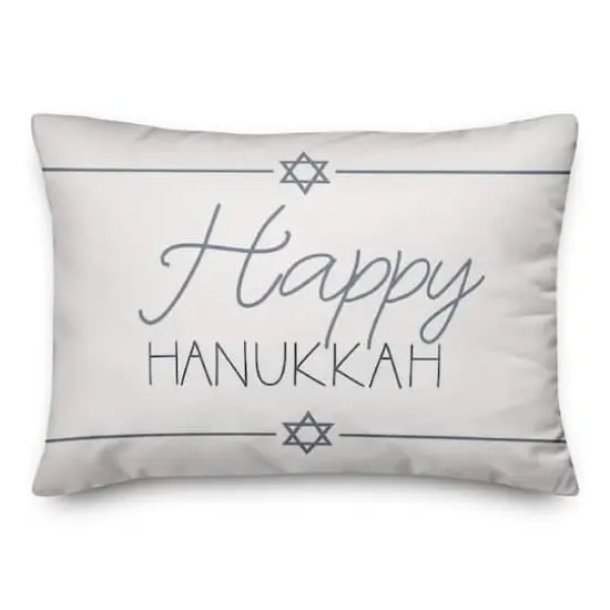 Happy Hanukkah 14x20 Spun Poly Pillow {1}