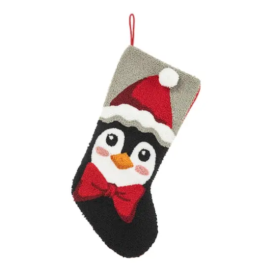 Glitzhome&reg; 20.5" Penguin Hooked Stocking {1}