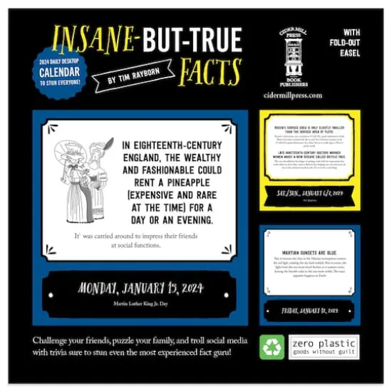 TF Publishing 2024 Insane But True Daily Desktop Calendar {6}