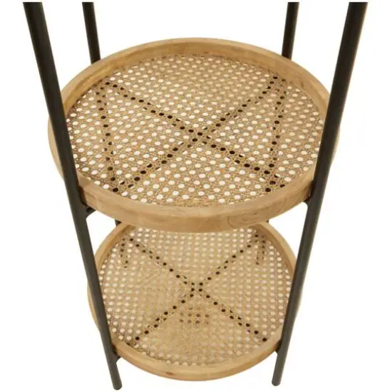 Brown Metal 3 Shelves Shelving Unit 16" x 16" x 34" {4}