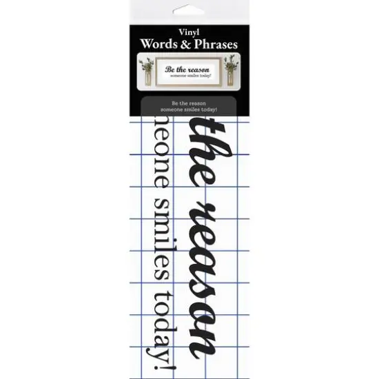 Leisure Arts&reg; Vinyl Be the Reason Someone Smiles Today Black Wall Decal {5}