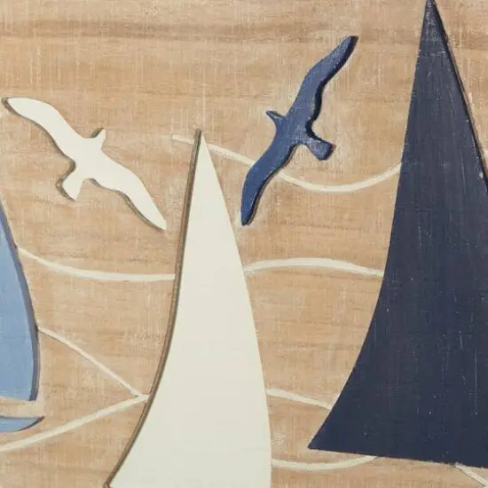 Brown Metal Coastal Wall Decor 15" x 31" x 7" {4}