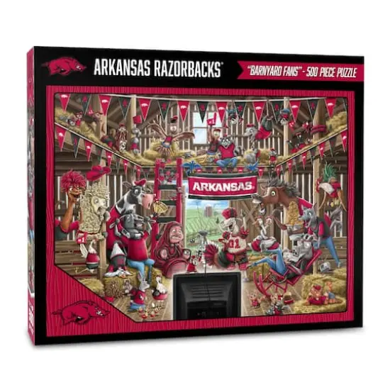 College Barnyard Fans 500 Piece Puzzle Arkansas Razorbacks {1}