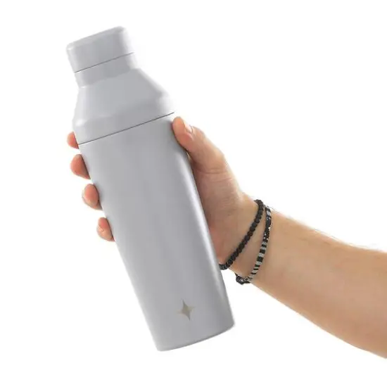 JoyJolt&reg; 20oz. Vacuum Insulated Cocktail Protein Shaker Gray {8}