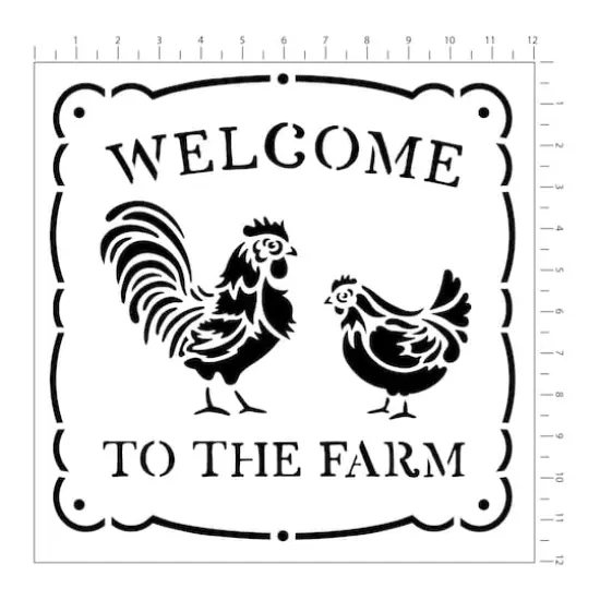 Farmhouse Stencils by Craft Smart&reg;, 12" x 12" {4}