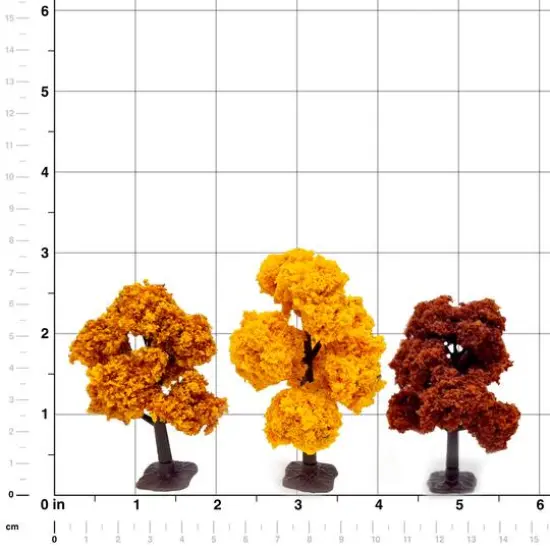 JTT Scenery Products Miniature Autumn Deciduous Trees, 4ct. {4}