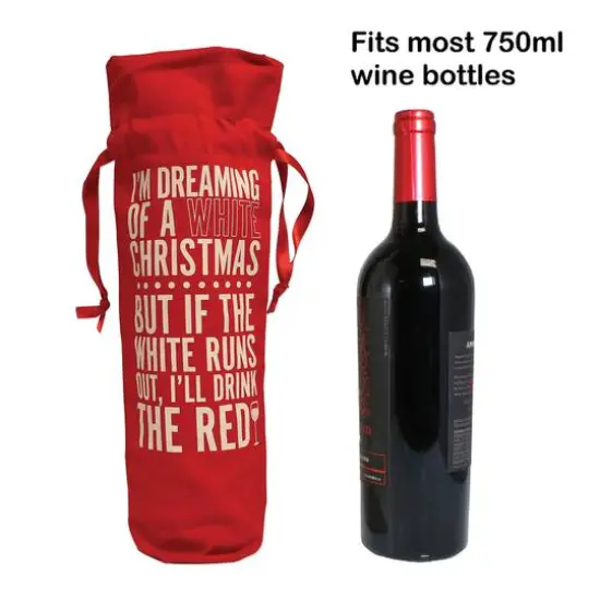 Personality Case&trade; Red White Christmas Wine Bag {6}