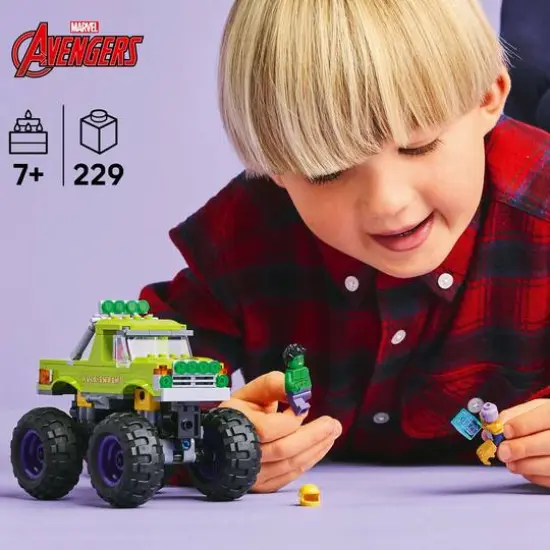 LEGO&reg; Marvel The Hulk Truck vs. Thanos Super Hero Building Toy Vehicle 76312 {5}