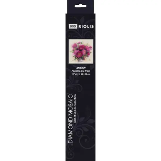 RIOLIS Peonies In Vase Diamond Mosaic Kit {1}