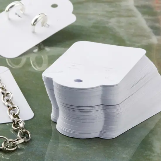 Necklace & Earring Cards by Bead Landing&trade; White {3}