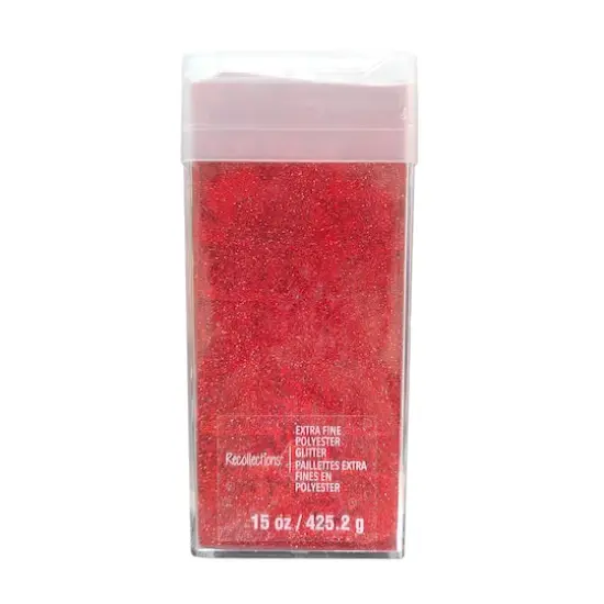 Extra Fine Polyester Glitter by Recollections&trade;, 15oz. Cherry {1}