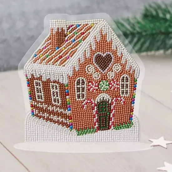 8" x 7.75" Gingerbread Diamond Art Table Topper Kit by Make Market® {4}