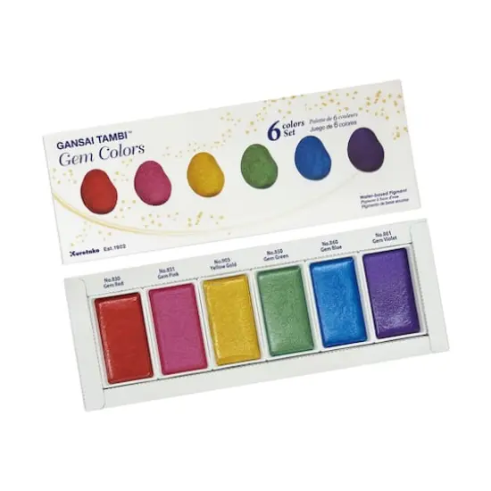Kuretake Gansai Tambi&trade; Gem Metallic Watercolor Set {3}