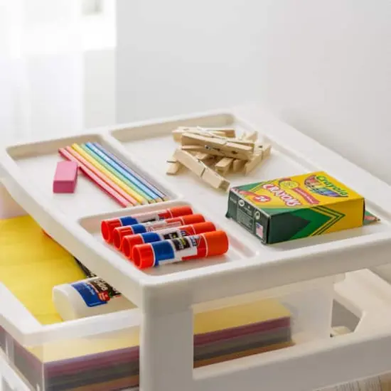 IRIS 13" Clear Tabletop Storage Drawers {9}