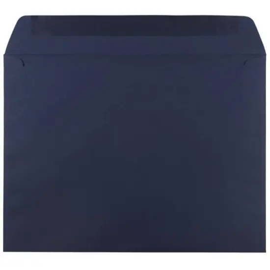 JAM Paper 9.5" x 12.62" Navy Blue Premium Booklet Envelopes {3}