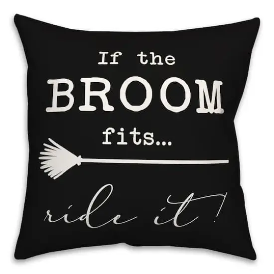 If The Broom Fits Throw Pillow {1}