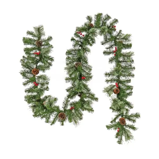 9ft. Evergreen & Cashmere Tips Garland {1}