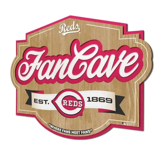 MLB Fan Cave Sign Cincinnati Reds {1}