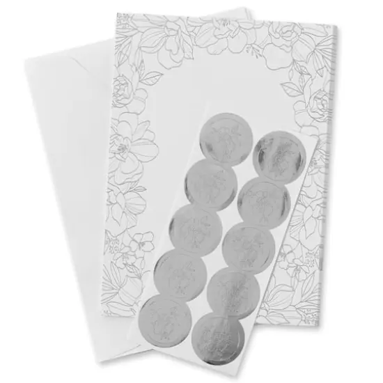 Floral Foil Invite Card Set by Recollections&trade;, 5" x 7" {6}