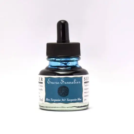Sennelier Drawing Ink, 30mL Turquoise Blue {1}