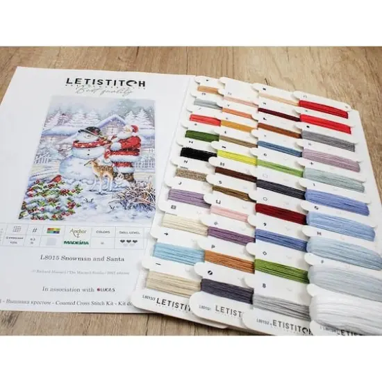 Letistitch Snowman And Santa Counted Cross Stitch Kit {4}