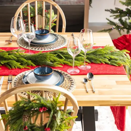 Glitzhome&reg; 6ft Christmas Greenery PE Garland, 2ct. {6}