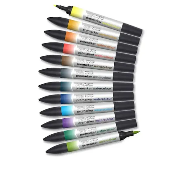 Winsor & Newton® ProMarker™ Landscape Tones 12 Watercolor Marker Set {5}