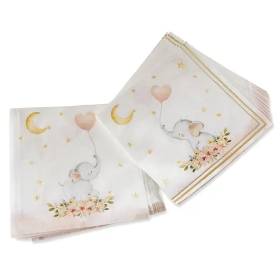 Kate Aspen&reg; Pink Elephant Baby Shower Napkins, 30ct. {1}