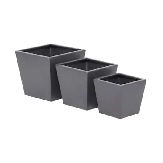 Grey Modern Planter, Set of 3" 8", 6", 5" {3}