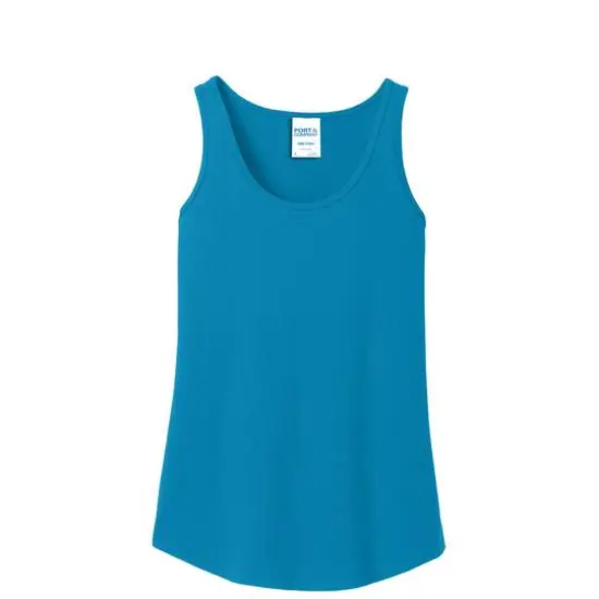 Port & Company&reg; Ladies Core Cotton Tank Top Athletic Heather {2}