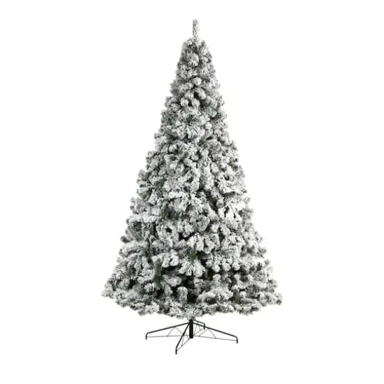 10ft. Unlit Flocked West Virginia Fir Artificial Christmas Tree {1}