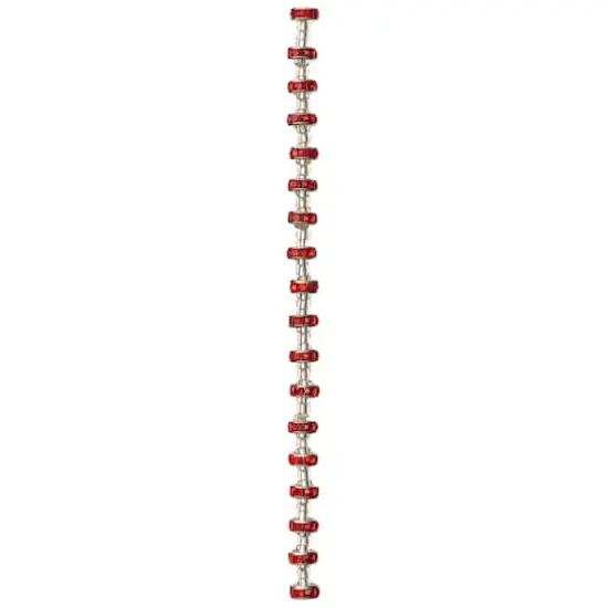 Red Rhinestone Studded Rondelle Beads, 8mm by Bead Landing&trade; {4}