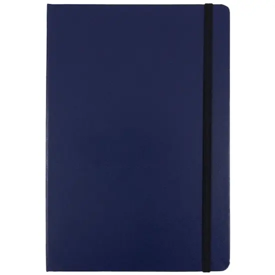 JAM Paper Large Hardcover Notebook with Elastic Band Blue {1}