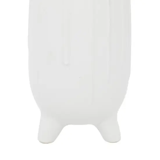 CosmoLiving by Cosmopolitan White Ceramic Contemporary Vase, 6" x 20" {5}